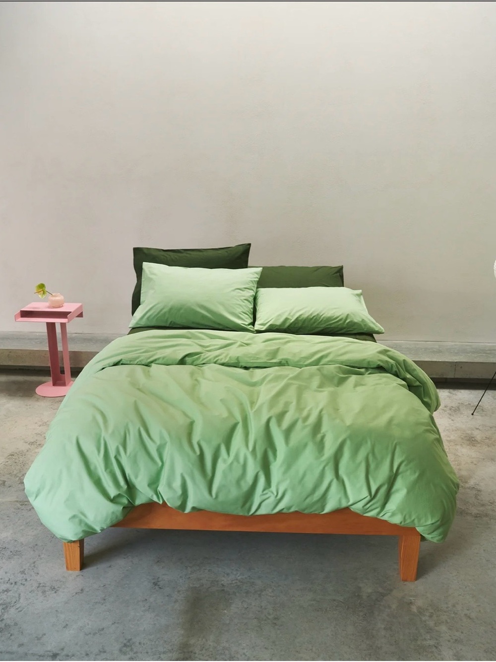 Bed Threads Duvet Cover Full/Queen Apple Green Percale Cotton NWT Rare No Shams